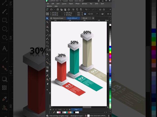 How to design professional infographics in CorelDRAW #tutorial #graphicdesign #coreldraw