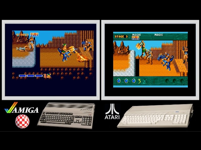 A500 vs Atari ST : GOLDEN AXE (Side by side comparison)