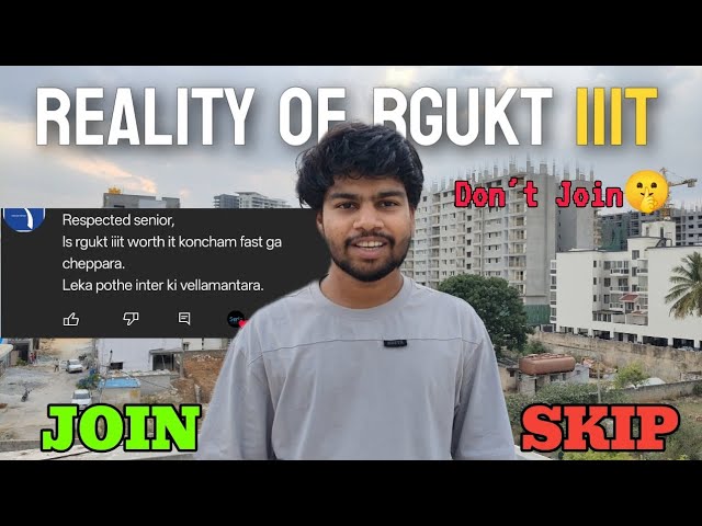 Don't Join RGUKT IIIT AP TS | Harsh Reality of IIITs | TRUTHS #serix #iiit
