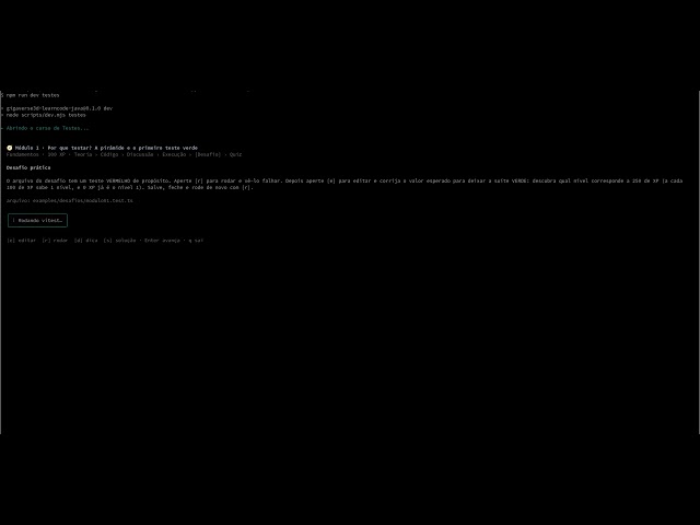 Gigaverse3D learnCode — Testes