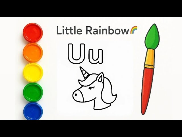 “Paint with joy as you explore the vibrant English alphabet.”