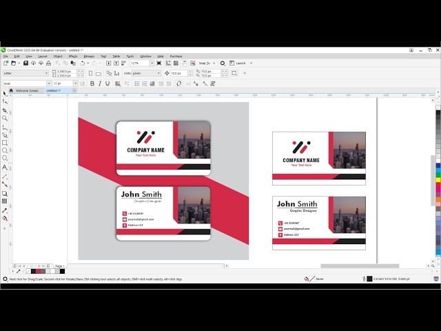 Professional Visiting Card | Business Card Design in CorelDRAW Tutorial | #businesscards #coreldraw
