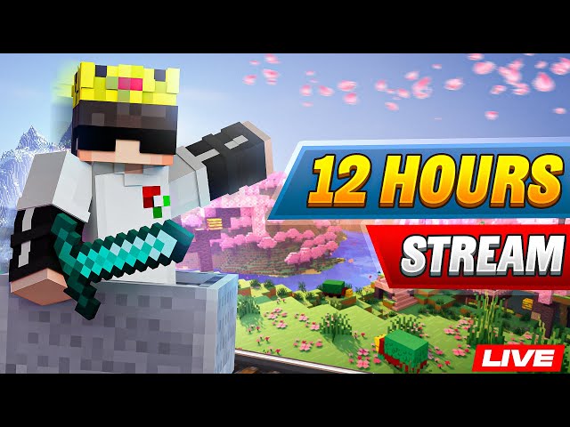 Minecraft SMP LIVE || PUBLIC SMP 24/7 JAVA + BEDROCK || I’M LIVE FOR 12 HOURS… #live