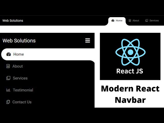 React Navbar Tutorial - Build a Responsive Navigation Bar |Animated Responsive Navbar React Tutorial