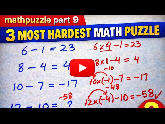 How to solve math puzzles | missing number puzzle | Mathpuzzle (part 9)