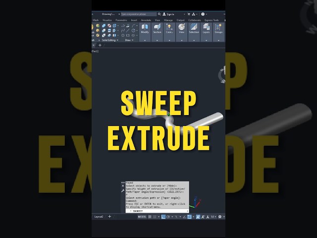AutoCAD Sweep vs. Extrude: Create 3D Solids Using a Path