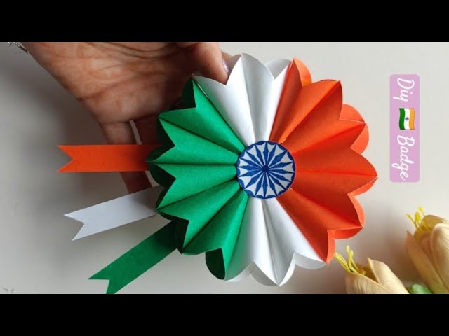 “Republic Day 3D Flower Craft |  Tricolour Art, School Craft Ideas 2026” #craft #shorts #diy