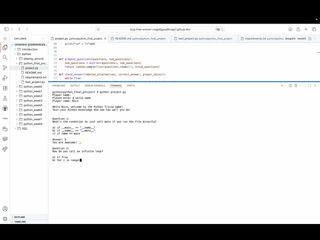 CS50 Final Project Introduction to programming with Python