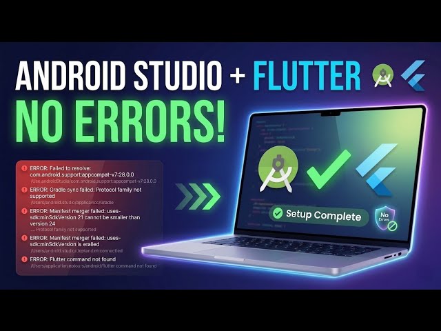 How to Install Android Studio with Flutter (2026) | No Errors Full Setup