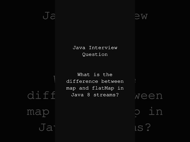 Map Vs FlatMap in Java 8 Streams | Java interview questions #java #codinginterview #codes