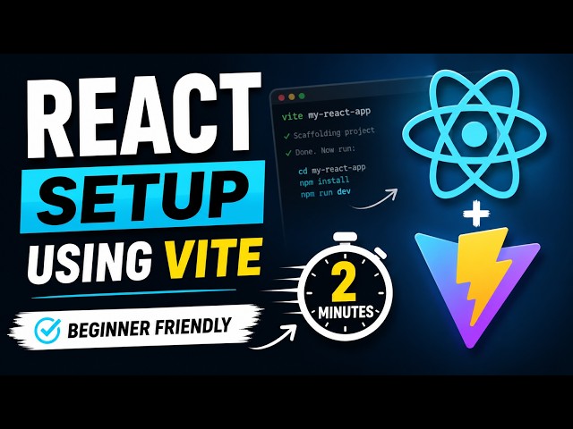 React Setup in 2 Minutes ⚡ Using Vite (Beginner Friendly)