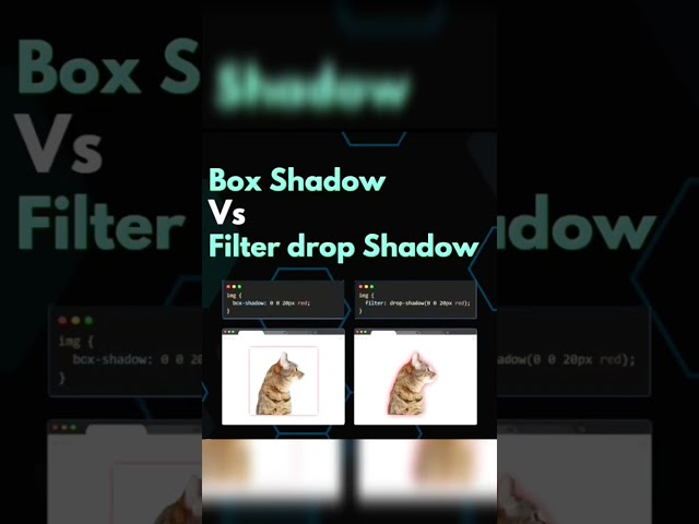 box shadow vs filter drop shadow  #css #advance #img #web #devloper