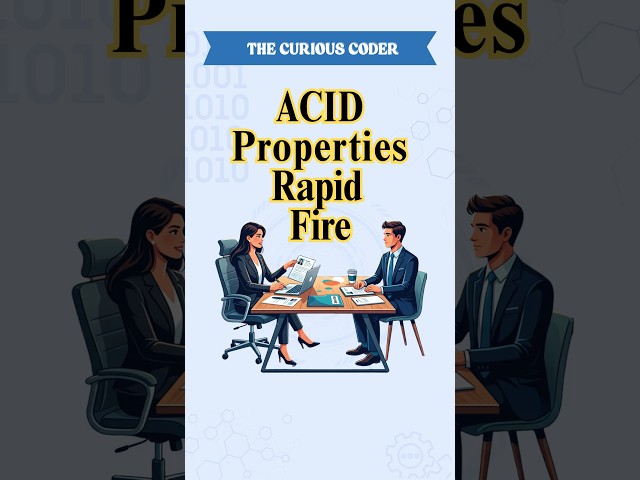 ACID Properties Rapid Fire 🔥 | Java & Database Interview Questions #shorts