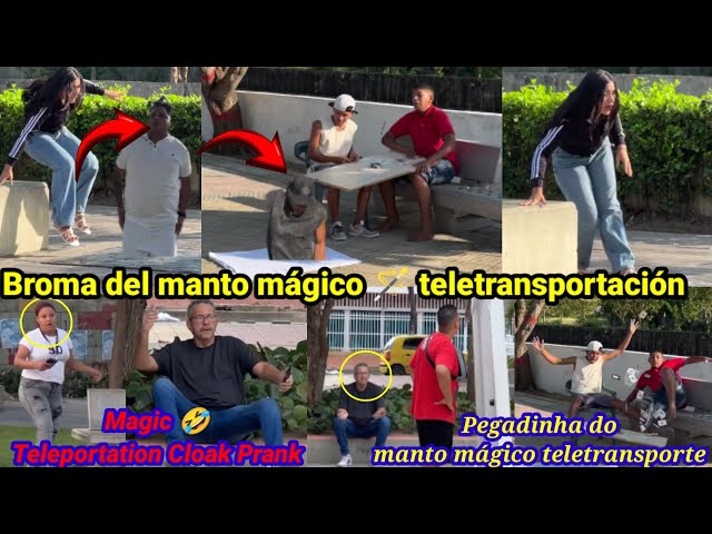 Broma del manto mágico 🤣😱 /Pegadinha do manto mágico teletransporte / prank telepo