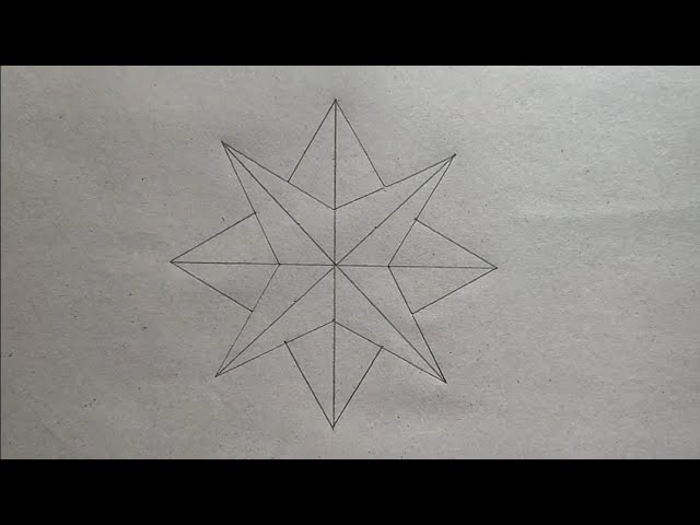 How to Draw a Star ⭐✍️ Symmetrical Star Drawing ✍️ How to Draw Symmetrical Star ✍️ Easy Star Drawing