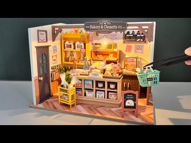 🍞 Building a Cozy DIY Miniature Bakery Dollhouse | Becka's Baking House Kit by Rolife🧁