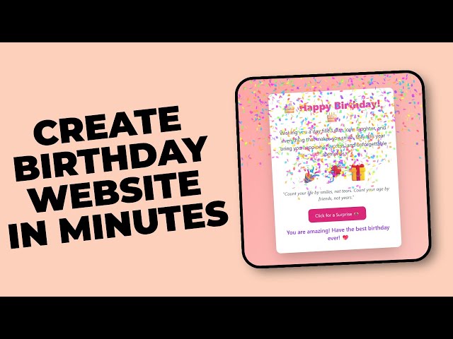 How to Create Website for Birthday Wishes using AI - No Coding Required