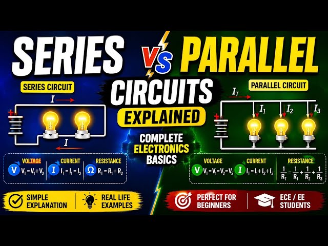 Series vs Parallel Circuits Explained | Complete Electronics Basics for Beginners
