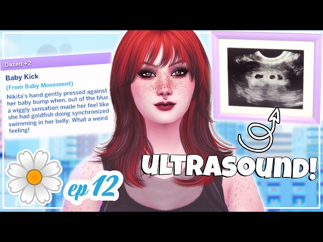 BABY ULTRASOUND & GENDER REVEAL👶🏻 SIMS IN BLOOM CHALLENGE!🩷Hydrangea #12