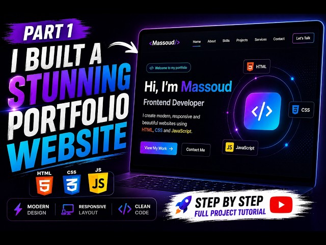 Learn to Build a Professional Portfolio Website in 1 Hour | HTML & CSS | Part 1