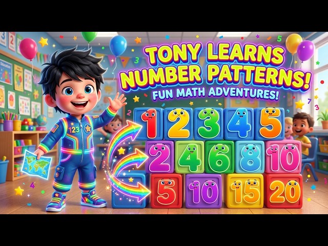 Tony Learns Number Patterns! 🔢 | Skip Counting, Pattern Recognition & Math Learning Video for Kids