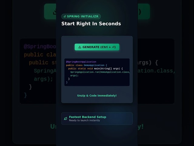 Setup Spring Boot in 30 Seconds #Shorts