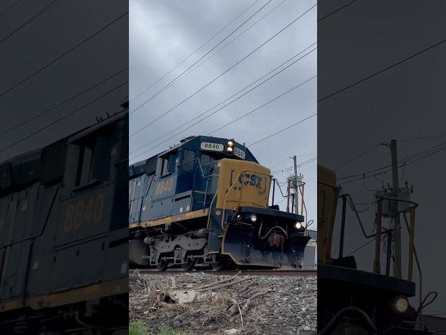 CSX EMDs on the Move! SD40-2 8840 & SD23T4 1718 leading M434 #csxriversub #csx #railfan #railroad