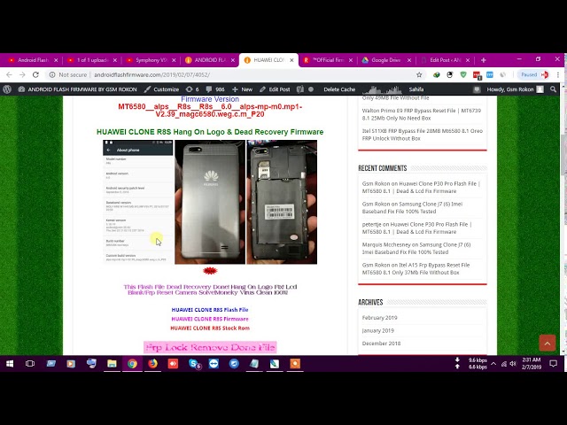 HUAWEI CLONE R8S FLASH FILE MT6580 6.0 Hang Logo Fix UPDATE FIRMWARE