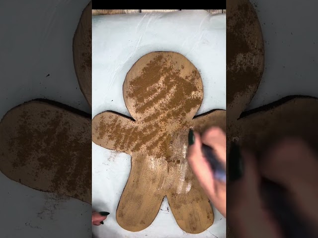 Cute Wooden Gingerbread man DIY #diy #diyprojects #gingerbreadman 🍪🧍🏽‍♂️