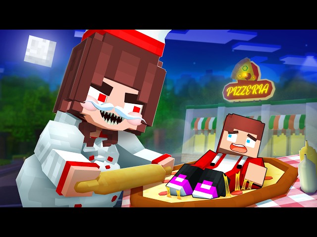 JJ's Girl Papa Pizza EAT JJ ?! - Maizen Minecraft Animation