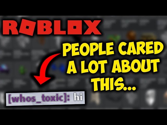 people used to REALLY CARE about this Roblox Feature...