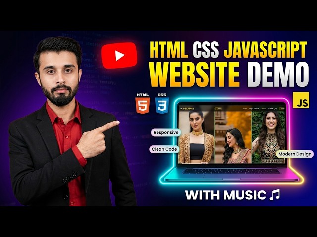 HTML CSS JavaScript Website Demo 🔥 | Responsive Design + Music | DS LADIES UI Design
