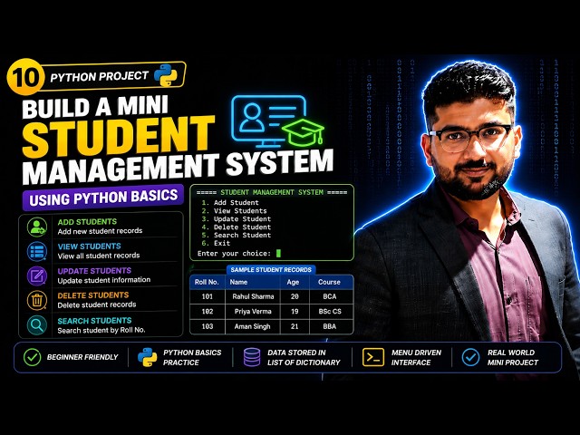 #10 Build a Mini Student Management System Using Python Basics