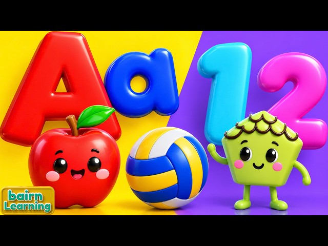 Toddler Learning Videos For 5 Year Olds | ABCs, 123s Shapes, and Nursery Rhymes