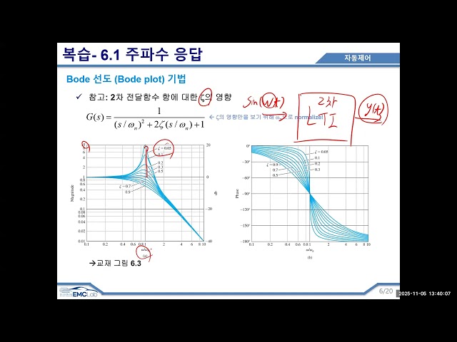 자동제어 Lecture#18. Bode plot (보드 선도) 그리기 연습문제 풀이