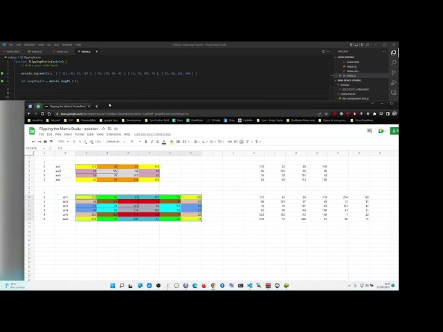 HackerRank, Flipping the Matrix, JavaScript, JS, HackerRank JS, Flipping the Matrix JavaScript