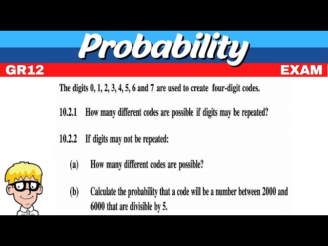 Probability Grade 12 Exam Questions