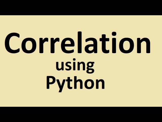 Finding correlations in data using Python.