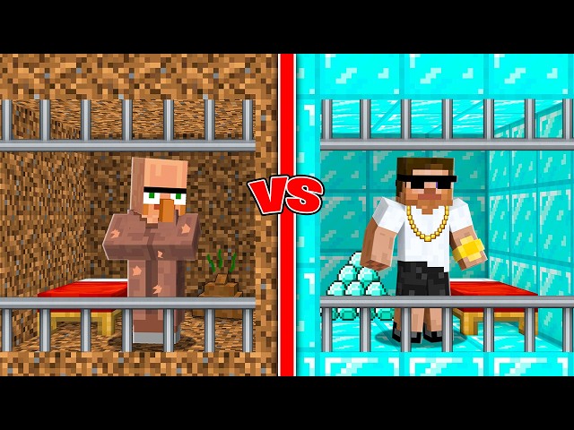 Rich vs Poor Prison Survival Battle in Minecraft..