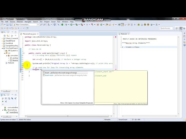Reverse Array Elements in Java (Interview Based Array Programmes )