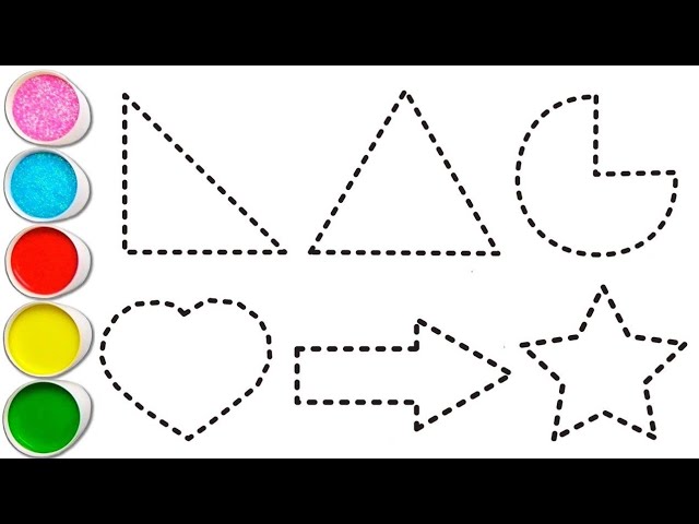 Shapes drawing for kids, Learn 2d shapes, colors for toddlers | Preschool Learning part - 1968