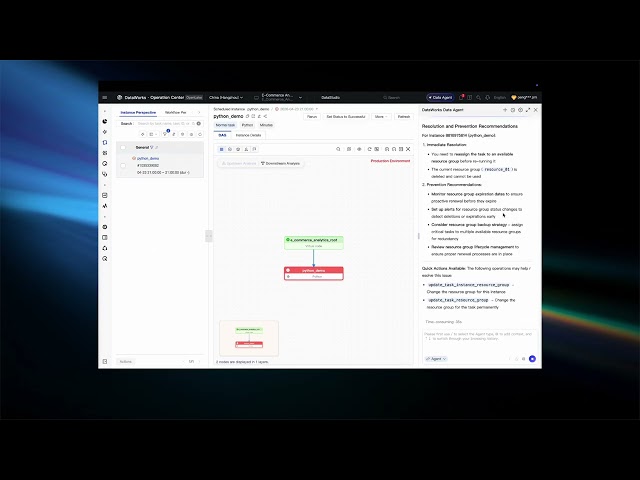 Dataworks Data Agent for Data Operations