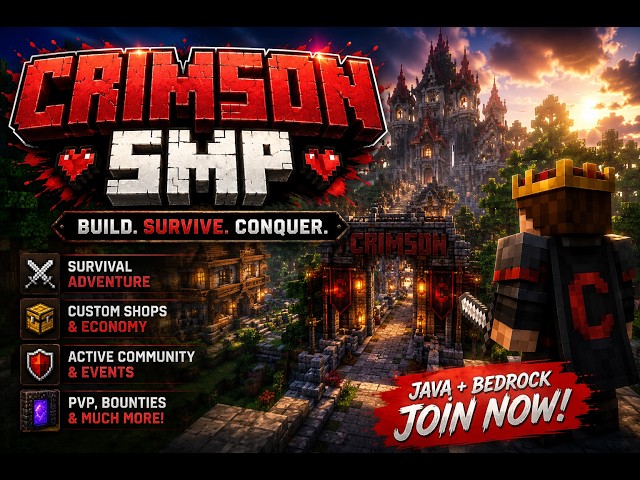 CRIMSON SMP – The Ultimate Minecraft Survival Experience