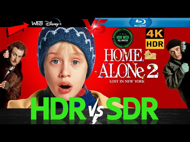 HDR DV WCG ANALYSIS Home Alone 2 Lost In New York 1992 4K WEB REVIEW vs 1080p BD SDR 100nits