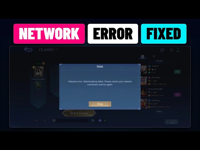 Fix Mobile Legends Matchmaking Network Error on Android and iOS