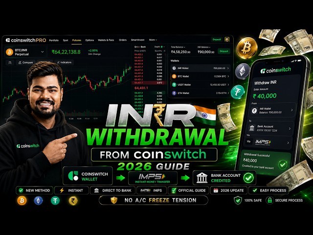 CoinSwitch INR Withdrawal 2026 🇮🇳 Instant Bank Transfer | Step by Step Guide | No AC Freeze Tension