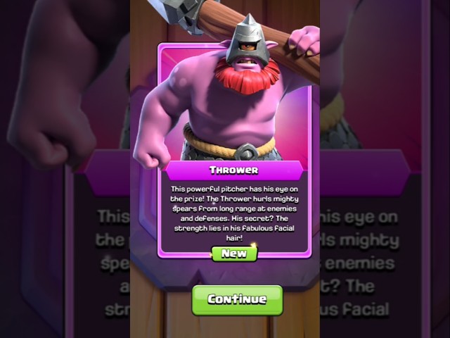 Finally Thrower Unlocked Card! #coc #gaming #attack #views #viral