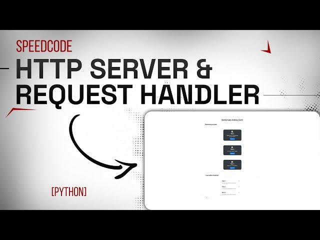 HTTP Server & Request Handler (No Framework) | Speedcode