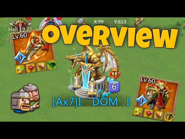 Lords Mobile - 6 EMPEROR PIECE DOM account overview. CRAZY stats