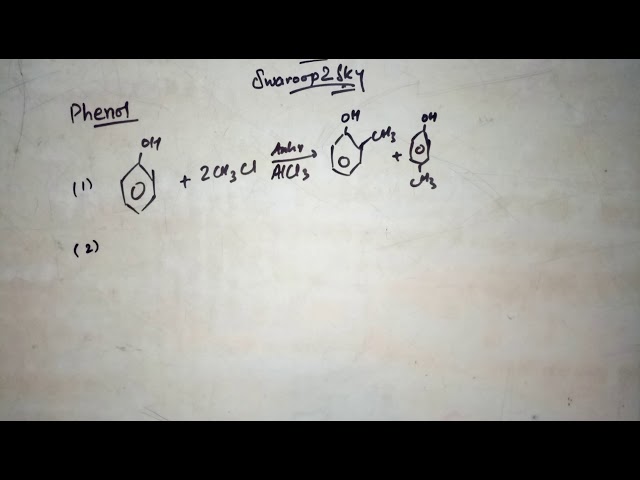 Reactions of Phenol by Swaroop2sky on Swaroop4sky  ___Intro of Swaroop4sky___